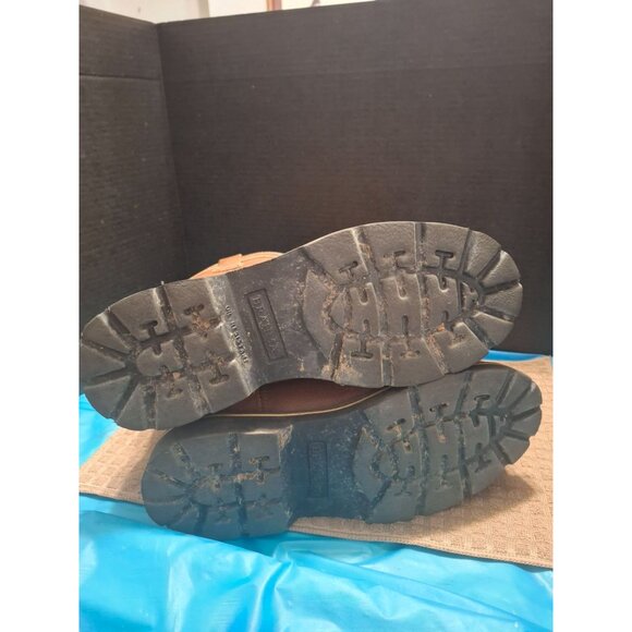 Brahma Mens Size 9.5 W Brown Leather/Manmade Western Pull-On Work Boots. Safety - Picture 7 of 9